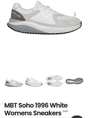 MBT White and Gray Women's 1996 Soho Sneakers